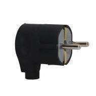 Вилка штепсельна ТЕССО TA 3002 із заземленням 230В 16А каучук чорний