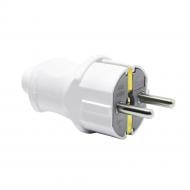 Вилка кабельна пряма ТЕССО TA 2001 із заземленням 230В 16А IP20 ABS-пластик білий