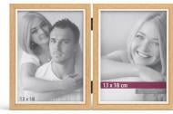 Мультирамка для фотографии с оргстеклом Velista 15FW-3206-11SKV 2 фото 13х18 см дерево светлое