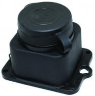 Колодка ТЕССО серія каучук із заземленням 1 гн. без вимикача 02 чорний 107 100 00