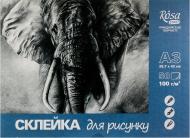 Склейка для рисунку A3 29,7x42 см 100 г/м² 50 сторінок Rosa Start