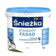 Фарба акрилова водоемульсійна Sniezka Standart Fasad мат білий 5 л 7 кг