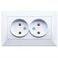 Розетка бытовая без заземления серия BEATA IP20 белый QM-902-56