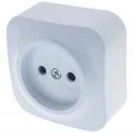 Розетка бытовая без заземления серия Country одинарная IP20 белый QM-PH-00010