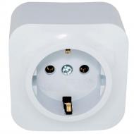 Розетка побутова із заземленням накладна серія Country одинарна IP20 білий QM-PH-00020