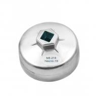 Головка-съемник масляного фильтра Forsage 'крышка''74 мм х 15гр (выпуклая грань), в блистере Головка-съемник масляного фильтра Forsage 'крышка''74 мм х 15гр (выпуклая грань), в блистере