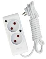 Удлинитель ТЕССО без заземления 2 гн. белый 2 м 102 200 02 Удлинитель ТЕССО без заземления 2 гн. белый 2 м 102 200 02