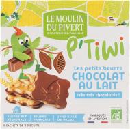 Печенье Le Moulin du Pivert с молочным шоколадом органическое 125 г