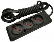 Удлинитель ТЕССО без заземления 3 гн. черный 5 м 102 300 05S Удлинитель ТЕССО без заземления 3 гн. черный 5 м 102 300 05S