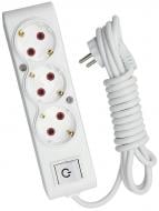 Удлинитель с выключателем ТЕССО с заземлением 3 гн. белый 3 м 102 302 03 Удлинитель с выключателем ТЕССО с заземлением 3 гн. белый 3 м 102 302 03