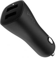 Автомобильное зарядное устройство Belkin Car Charger 24W Dual USB-A black черный