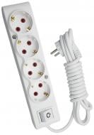 Удлинитель с выключателем ТЕССО с заземлением 4 гн. белый 5 м 102 402 05