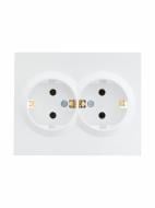 Розетка 2 с заземлением Lezard Vesna IP20 белый 742-0200-127B