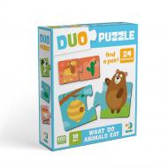 Пазл DoDo ДУО Кто что ест 12 пазлов на 2 элемента 300691