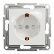 Розетка побутова із заземленням Schneider Electric Asfora IP20 білий EPH2970221