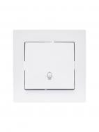 Кнопка звонка кнопочный Lezard Vesna без подсветки белый 742-0288-103