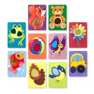 Карточки обучающие DoDo Монтессори с тактильными элементами «На прогулке» 301231