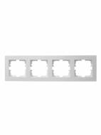 Рамка четырехместная Lezard Vesna горизонтальная белый 742-0200-149