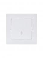 Вимикач прохідний одноклавішний Lezard Vesna білий 742-0288-105