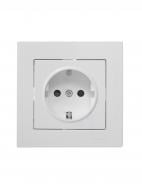 Розетка 1 с заземлением Lezard Vesna IP20 белый 742-0288-124B