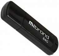 Флеш-память USB Mibrand Grizzly 64 ГБ USB 2.0 black (MI2.0/GR64P3B)