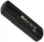 Флеш-память USB Mibrand Grizzly 8 ГБ USB 2.0 black (MI2.0/GR8P3B)