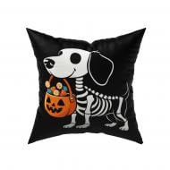 Подушка декоративная Halloween Dog 45x45 см черный с принтом La Nuit