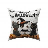 Подушка декоративная Halloween Gang 45x45 см белый с принтом La Nuit