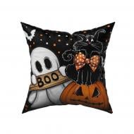 Подушка декоративная Halloween Friends 45x45 см черный с принтом La Nuit