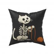 Подушка декоративная Halloween Cat 45x45 см черный с принтом La Nuit