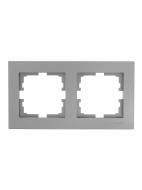 Рамка двойная Lezard Vesna горизонтальная серый 742-3500-147