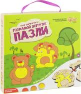 Набір для творчості, пазли дерев'яні Лісові тварини  Rosa Kids N0001902