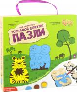 Набір для творчості, пазли дерев'яні Тварини Індії  Rosa Kids N0001905