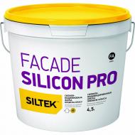 Краска силиконовая водоэмульсионная Siltek FACADE SILICON PRO База FА мат белый 4,5 л