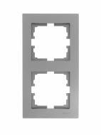 Рамка двомісна Lezard Vesna горизонтальна сірий 742-3500-152