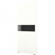 Шкаф Metkas Home MB002 4д ЛДСП 2130х800х350 мм белый снег / антрацит / белый снег Шкаф Metkas Home MB002 4д ЛДСП 2130х800х350 мм белый снег / антрацит / белый снег