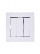 Выключатель трехклавишный Lezard Vesna белый 742-0288-109