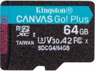Карта пам'яті Kingston microSDXC 64 ГБ UHS-IClass 10 (SDCG4/64GBSP ) Canvas Go! Plus R200/W200MB/s