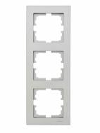 Рамка трехместная Lezard Vesna вертикальная серый 742-3500-153