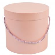 Коробка подарочная круглая розовая со шнурком 13х13х12 см 2603019701