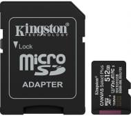 Карта пам'яті Kingston microSDXC 512 ГБ UHS-IClass 10 (SDCS3/512GB ) Canvas Select Plus R150MB/s + SD-адаптер