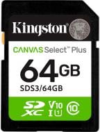 Карта пам'яті Kingston SDXC 64 ГБ UHS-IClass 10 (SDS3/64GB ) Canvas Select Plus R100MB/s