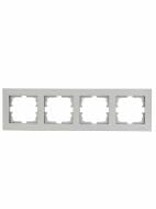 Рамка четырехместная Lezard Vesna горизонтальная серый 742-3500-149