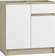 УЦЕНКА! Тумба нижняя Грейд МС Снежана 80х82х46,9 см (1+1+1) белый/дуб сонома (УЦ №3330)