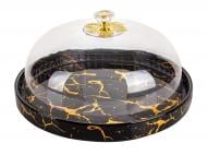Блюдо з кришкою Lefard Marble Black 926-005