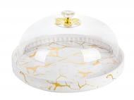 Блюдо с крышкой Lefard Marble White 926-006
