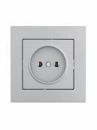 Розетка 1 без заземления Lezard Vesna IP20 серый 742-3588-121B