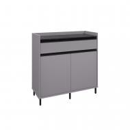 Комод Вісент 2ш+2дв ГБ06 1020x900x400 мм серый/мрамор черный