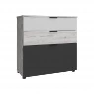 Комод Вісент 3ш ГР08 900x900x404 мм дуб аляска/графит/белый/дуб аляска