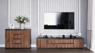 УЦЕНКА! Тумба под ТВ Світ Меблів Фрида 2300x530x420 мм черный (УЦ №3330)